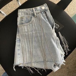 Long Rhinestone shorts